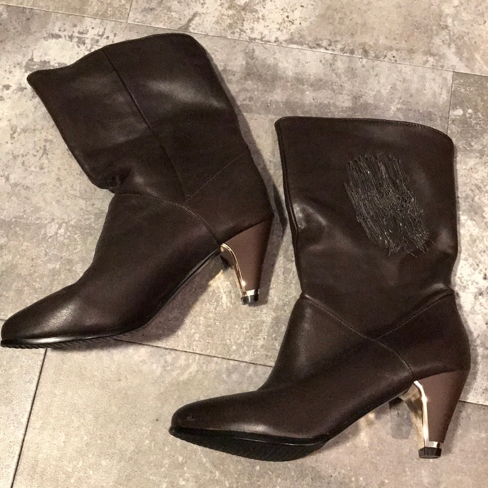 Metal Chain Fringe Booties